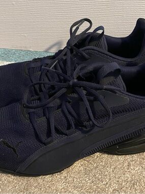 Puma Mens Sz 13 Axelion NXT Navy/Black RunningShoes  athletic sneakers